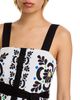 T Tahari T Tahari Printed Square Neck Midi Dress - 3