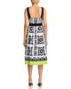 T Tahari T Tahari Printed Square Neck Midi Dress - 4