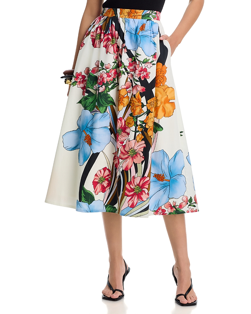 T Tahari T Tahari Pull On Flat Front Full Maxi Skirt
