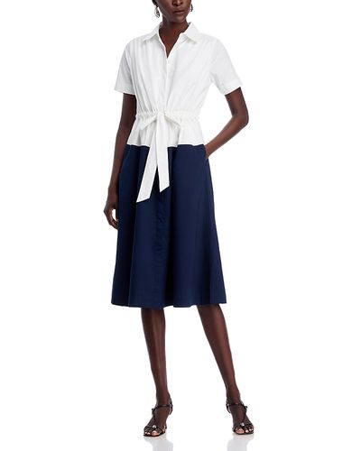 T Tahari T Tahari Short Sleeve Button Down Colorblock Dress