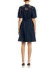 T Tahari T Tahari Short Sleeve Lace Detail Mini Dress - 4