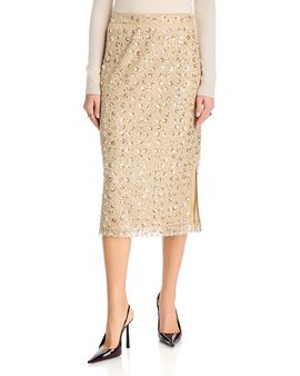 T Tahari T Tahari Slim Sequin Midi Skirt
