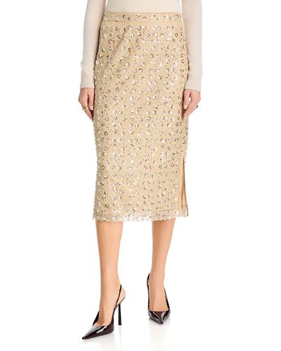 T Tahari T Tahari Slim Sequin Midi Skirt