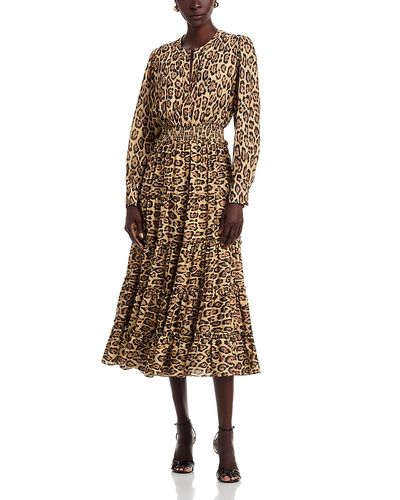 T Tahari T Tahari Split-Neck Tiered Dress