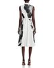 T Tahari T Tahari Split Neck Fit & Flare Dress - 4