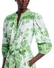T Tahari T Tahari Three Quarter Sleeve Split Neck Printed Midi Dress - 3