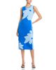 T Tahari T Tahari Two Tone Jacquard Graphic Floral Sweater Dress - 1