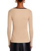 T Tahari T Tahari V Neck Ribbed Sweater - 3