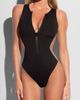 TA3 TA3 Mega Sculpting Adjustable Zip-Front Crew Neck One Piece Swimsuit - 1