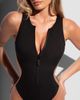 TA3 TA3 Mega Sculpting Adjustable Zip-Front Crew Neck One Piece Swimsuit - 3