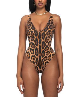 Ta3 TA3 Mega Sculpting Brazilian Cut Deep Plunge Keyhole One Piece Swimsuit