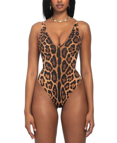 Ta3 TA3 Mega Sculpting Brazilian Cut Deep Plunge Keyhole One Piece Swimsuit