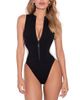 Ta3 TA3 Mega Sculpting Hi Cut Sleeveless Adjustable Zip Front Swimsuit - 1