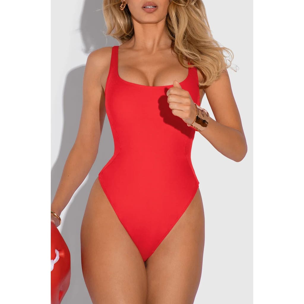 TA3 TA3 Mega Sculpting Scoop Neck High Cut One Piece Swimsuit
