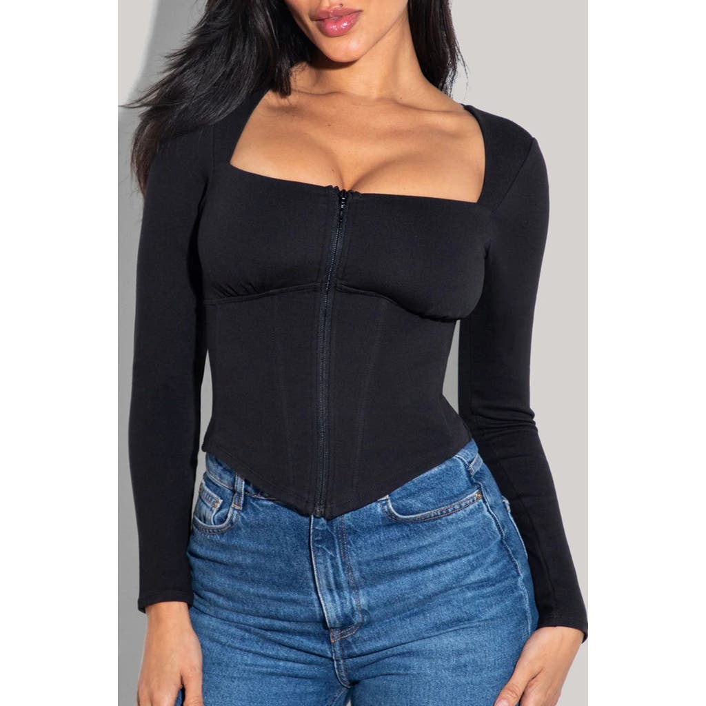 TA3 TA3 Mega Sculpting Square Neck Long Sleeve Top