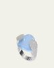 TABAYER 18K White Gold Diamond and Chalcedony Ring - 2