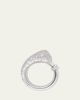 TABAYER 18K White Gold Diamond Chunky Ring - 1