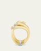 TABAYER 18K Yellow and White Gold Diamond Sheaf Ring - 2