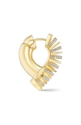 TABAYER TABAYER Oera Half Rib Diamond Hoop Earrings