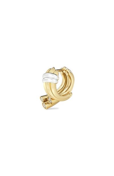 TABAYER TABAYER Oera Sheaf Huggie Hoop Earrings