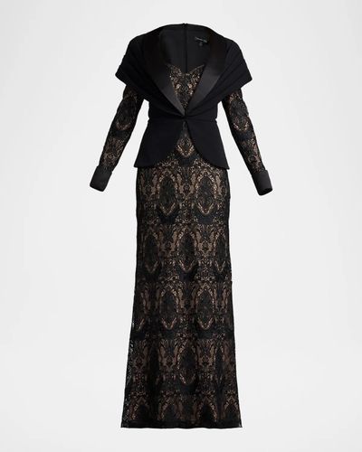 Tadashi Shoji Carlotta Lace Illusion Gown