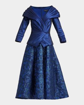 Tadashi Shoji Renwick Portrait Jacquard Cocktail Dress
