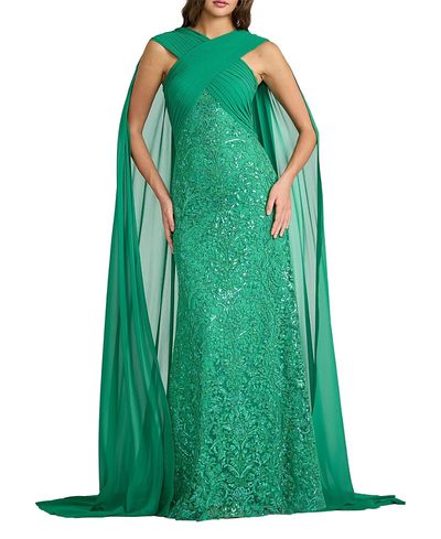 Tadashi Shoji Tadashi Shoji Albioin Sequin Embroidered Sash Gown