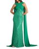 Tadashi Shoji Tadashi Shoji Albioin Sequin Embroidered Sash Gown - 2