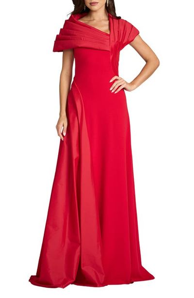 Tadashi Shoji Tadashi Shoji Asymmetric Neckline Taffeta Gown