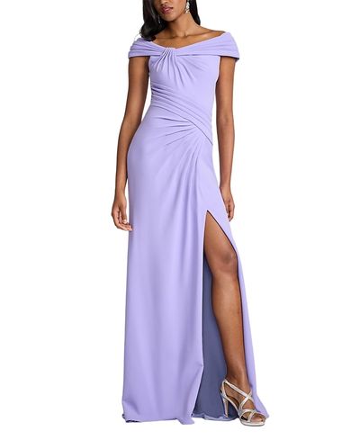 Tadashi Shoji Tadashi Shoji Bruner Draped Crepe Gown