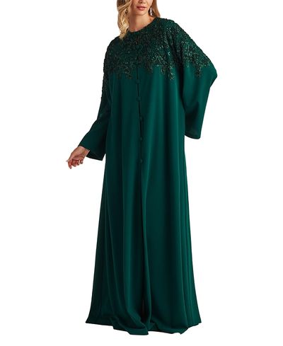 Tadashi Shoji Tadashi Shoji Burney Sequin Embroidered Caftan Gown