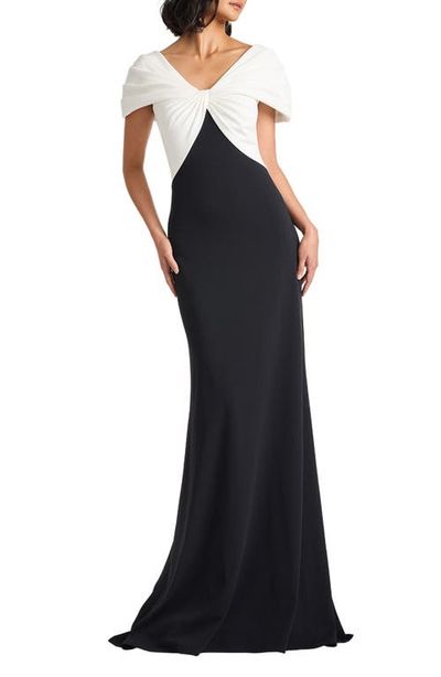 Tadashi Shoji Tadashi Shoji Colorblock Twist Front Gown