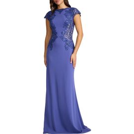 Tadashi Shoji Tadashi Shoji Embroidered Detail Cotton Blend Body-Con Gown