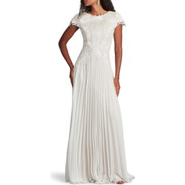 Tadashi Shoji Tadashi Shoji Embroidered Lace Cap Sleeve Gown