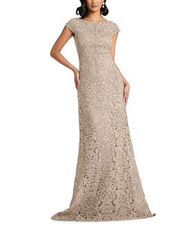 Tadashi Shoji Tadashi Shoji Hoyt Lotus Embroidered Tulle Gown