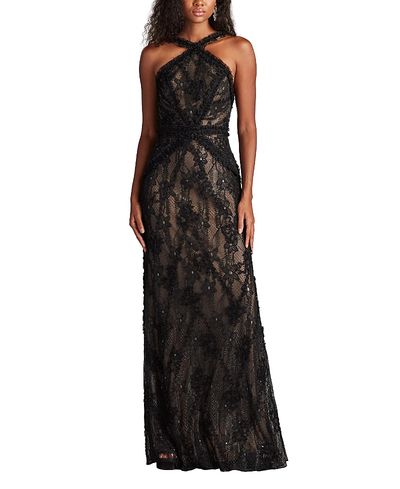 Tadashi Shoji Tadashi Shoji Kaiti Embroidered Halter Gown