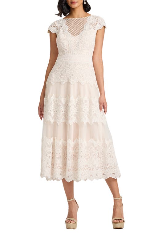 Tadashi Shoji Tadashi Shoji Lace & Mesh Midi Dress