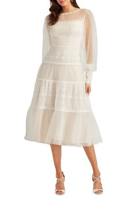 Tadashi Shoji Tadashi Shoji Lace Long Sleeve Midi Dress
