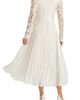 Tadashi Shoji Tadashi Shoji Long-Sleeve Ribbon Chiffon Midi Dress - 2