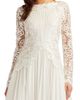Tadashi Shoji Tadashi Shoji Long-Sleeve Ribbon Chiffon Midi Dress - 4
