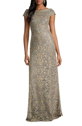 Tadashi Shoji Tadashi Shoji Metallic Embroidery Body-Con Gown