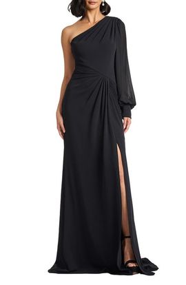 Tadashi Shoji Tadashi Shoji One Shoulder Chiffon Sleeve Gown