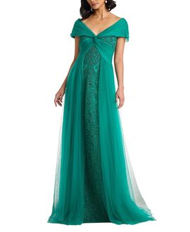 Tadashi Shoji Tadashi Shoji Parello Lotus Embroidered Tulle Gown