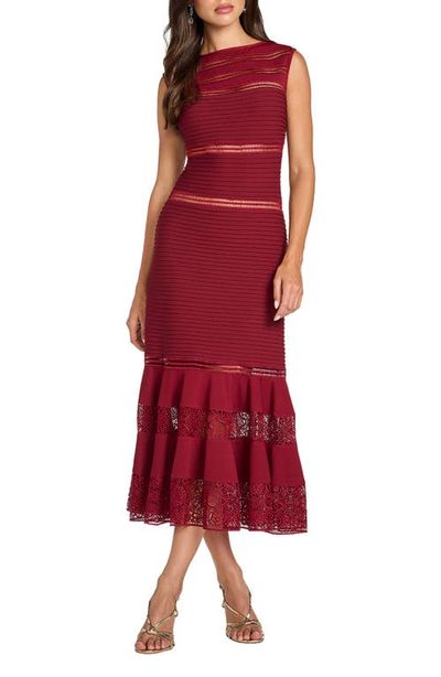 Tadashi Shoji Tadashi Shoji Pintucked Sleeveless Midi Cocktail Dress