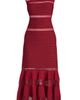 Tadashi Shoji Tadashi Shoji Pintucked Sleeveless Midi Cocktail Dress - 5