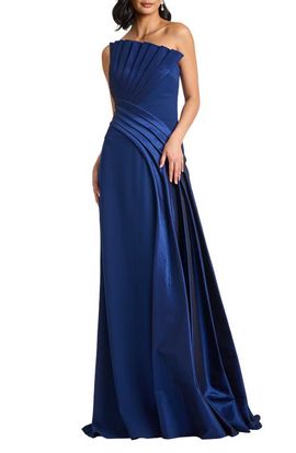 Tadashi Shoji Tadashi Shoji Pleat Detail Strapless Gown