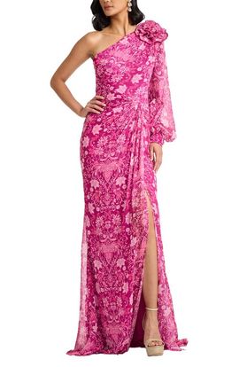 Tadashi Shoji Tadashi Shoji Print One-Shoulder Gown