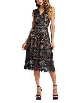 chinese dress ladies Tadashi Shoji Women's Newell Embroidered Blouson Dress
