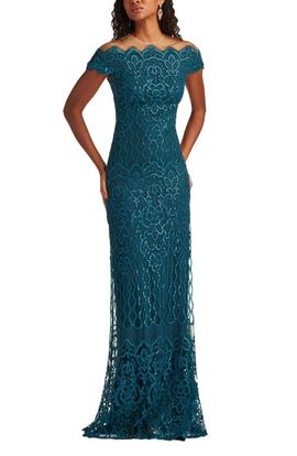 Tadashi Shoji Tadashi Shoji Rhinestone Paisley Gown