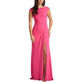 Tadashi Shoji Tadashi Shoji Ruched Cap Sleeve Gown